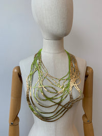 SI05 Lime/Green/Gold Medium Necklace