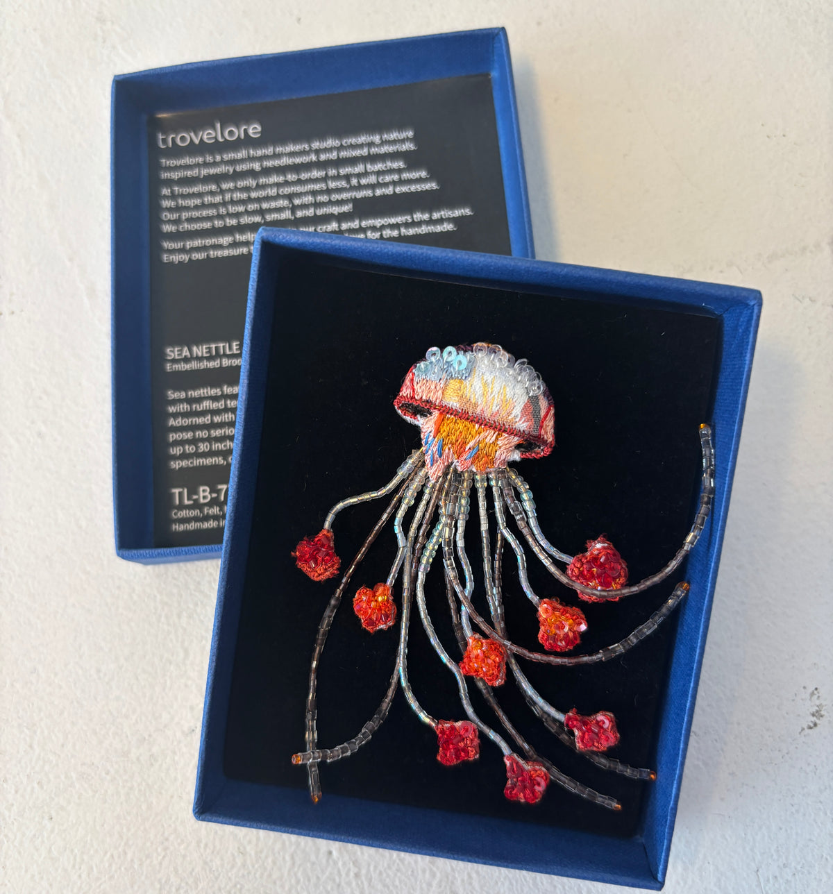 Sea Nettle Jellyfish Brooch