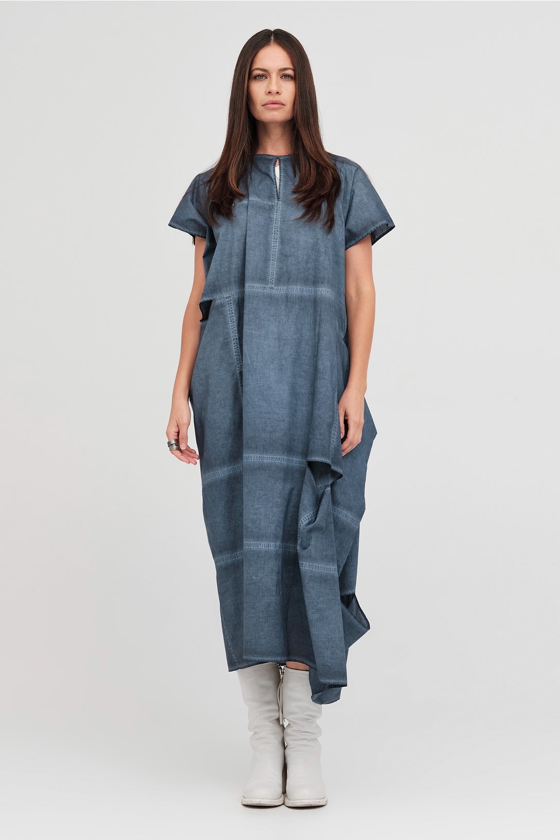 Bisect Dress Diffused Indigo