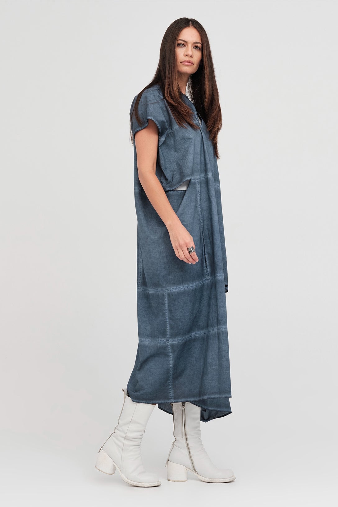 Bisect Dress Diffused Indigo