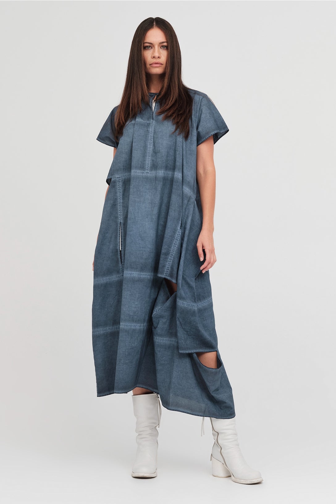 Bisect Dress Diffused Indigo