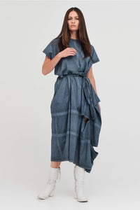 Bisect Dress Diffused Indigo