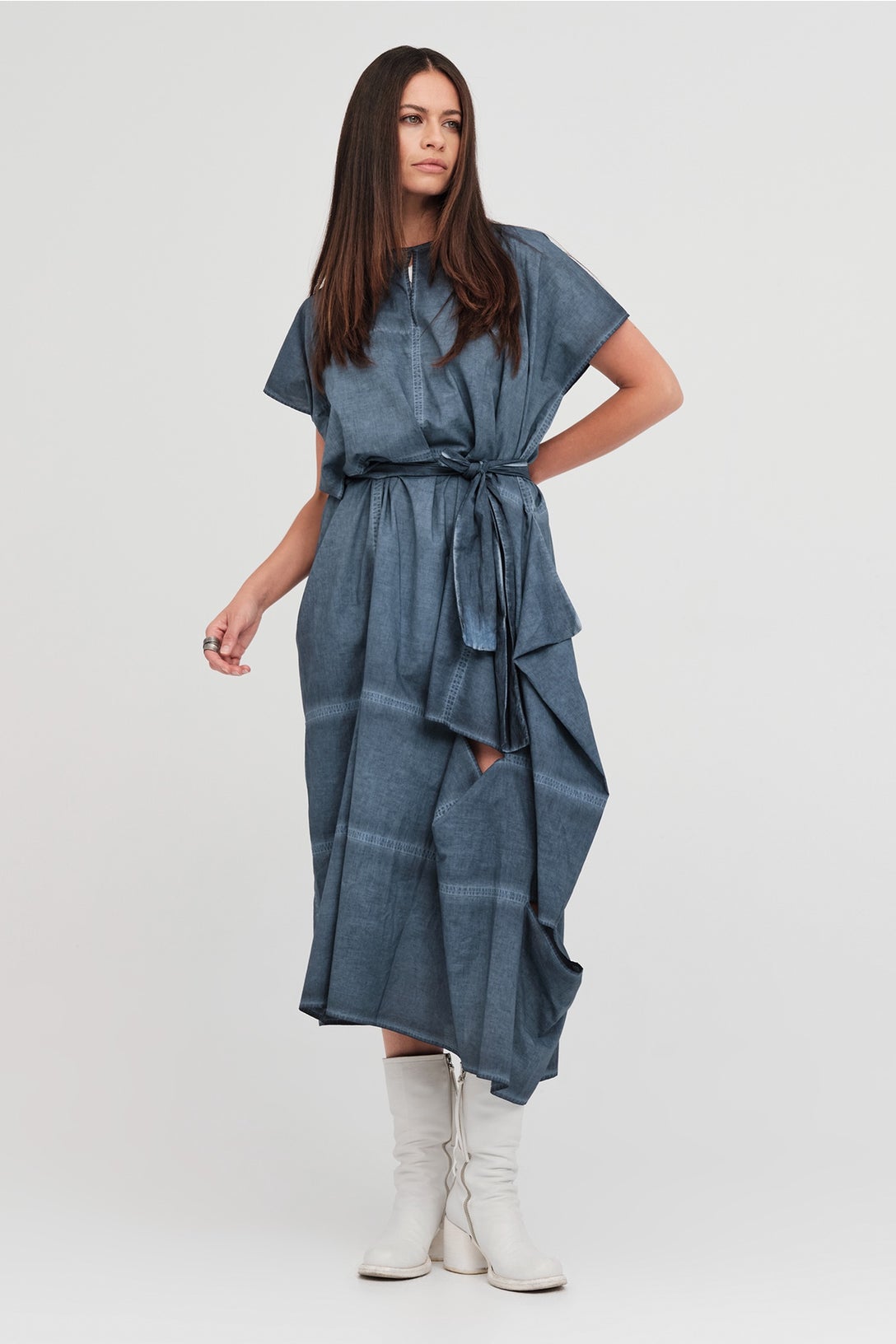 Bisect Dress Diffused Indigo