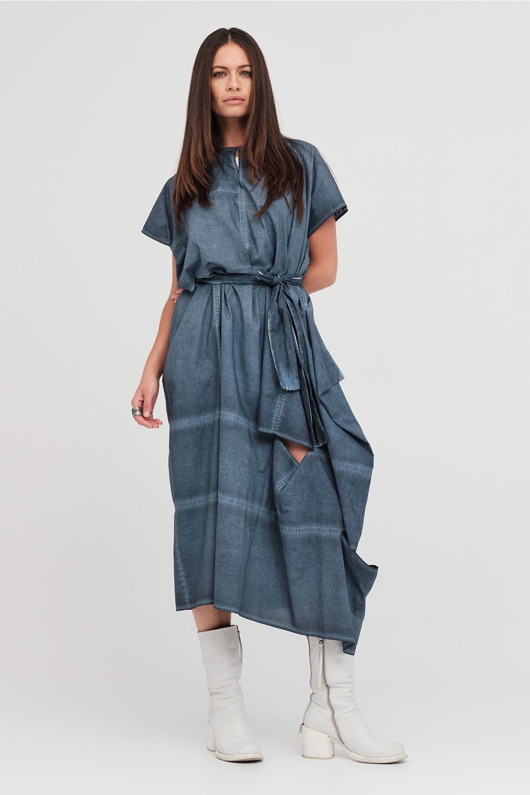 Bisect Dress Diffused Indigo
