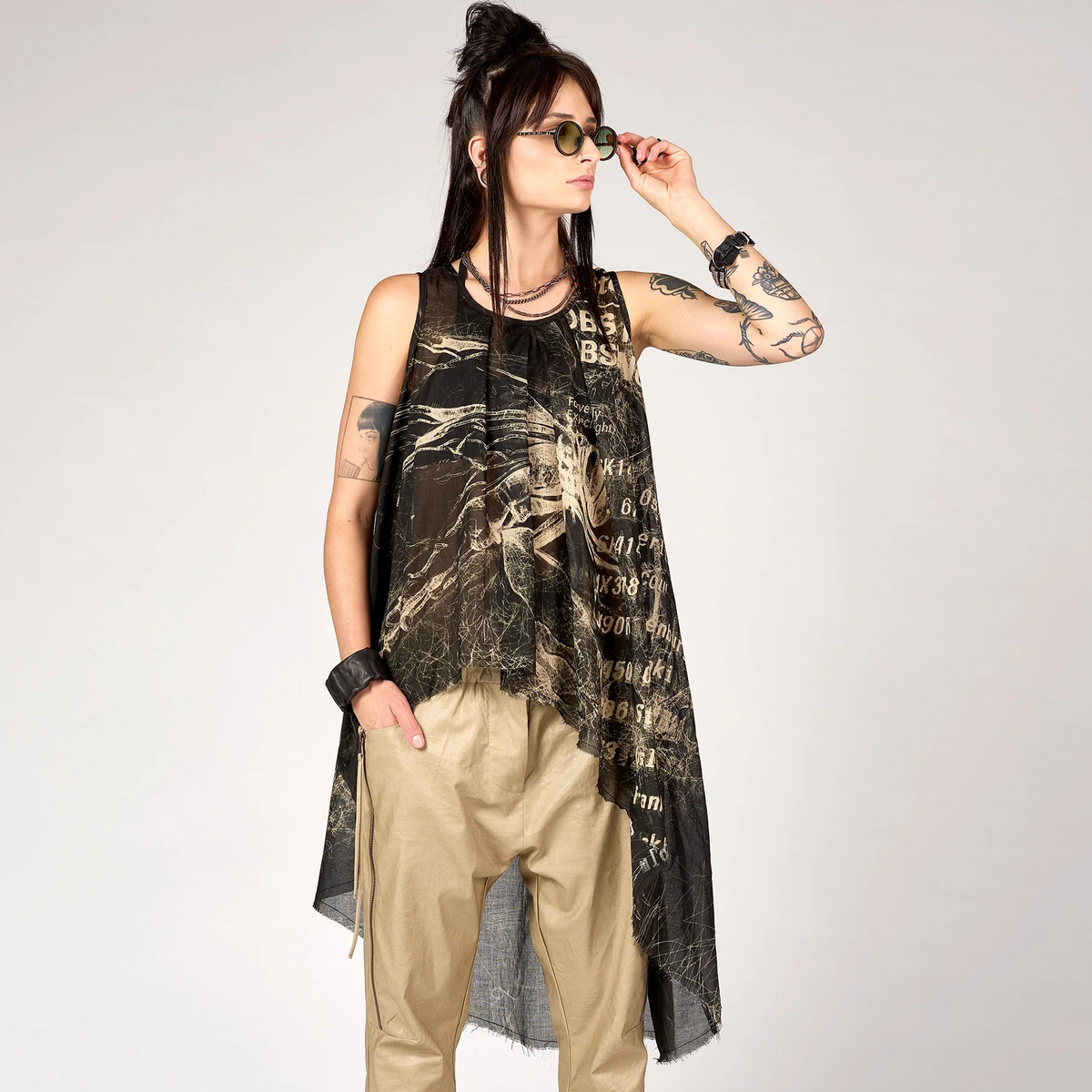 Kokina Tunic Black Print