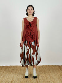 Sumi Copper Frill Top