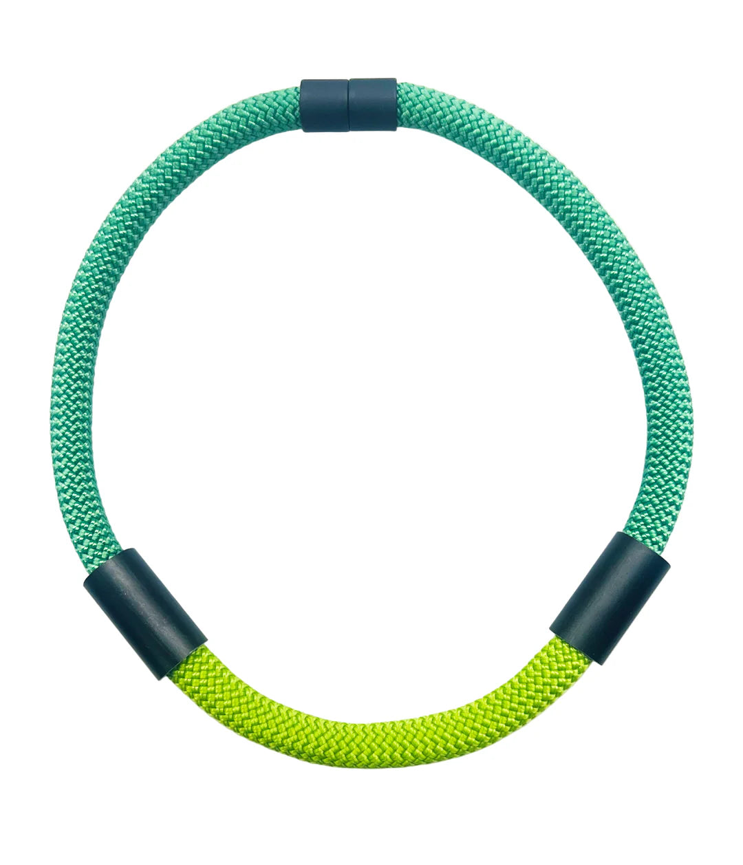 CB64 - Tube Rope Necklace in Green Mix