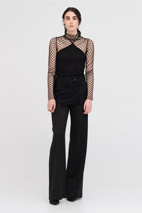 Mesh Contend Tunic Black
