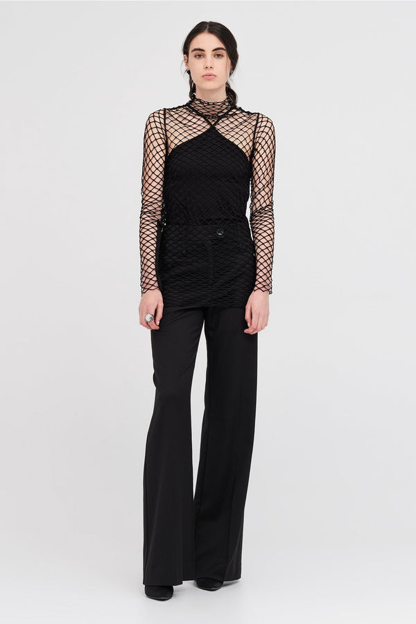 Mesh Contend Tunic Black