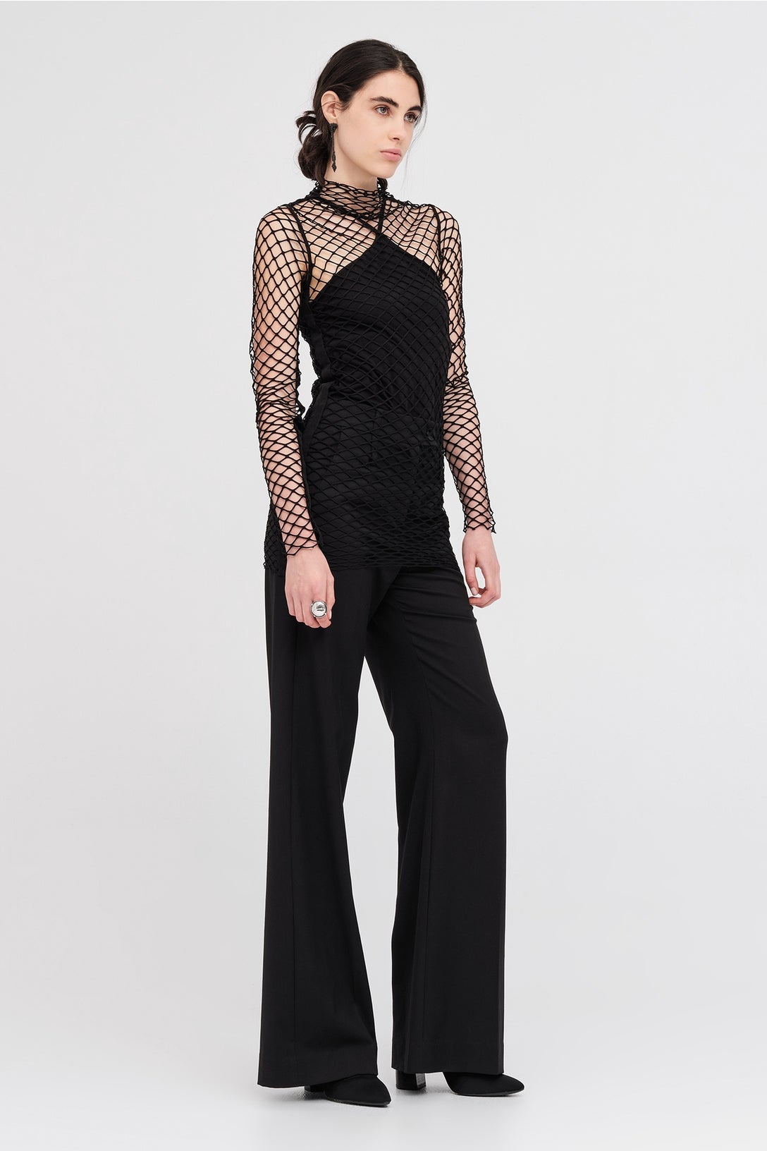 Mesh Contend Tunic Black