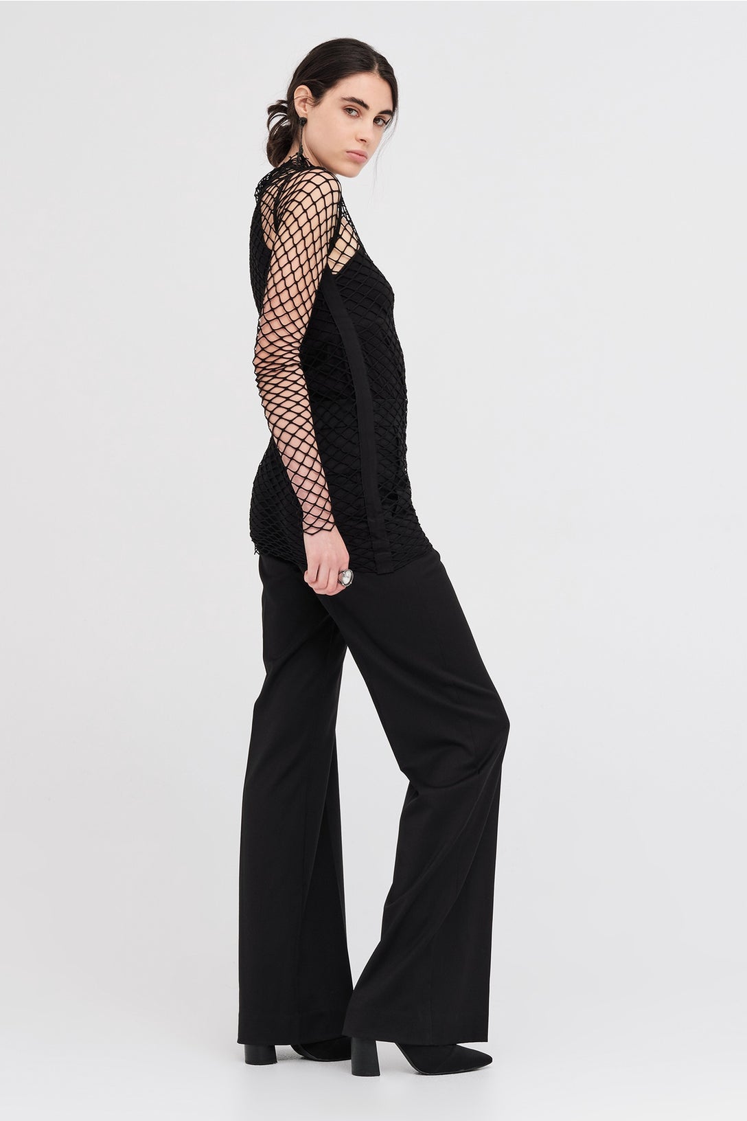 Mesh Contend Tunic Black