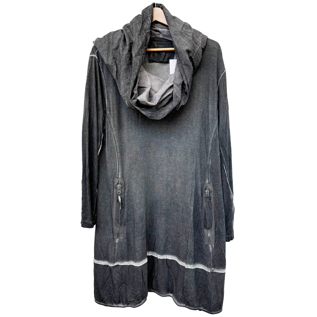 Cowl Neck Tunic in Anthracite