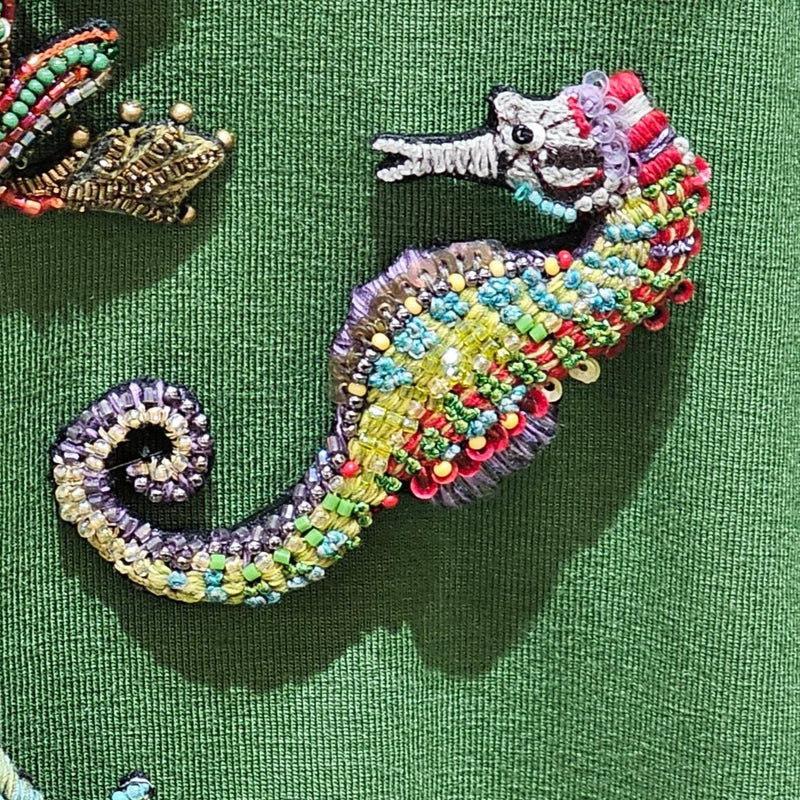 Spotted Seahorse Brooch