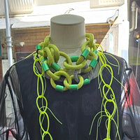 CB180 - Short Loop Necklace in Lime