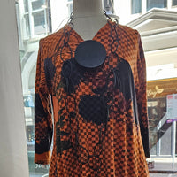 Orange Check Deanna Dress