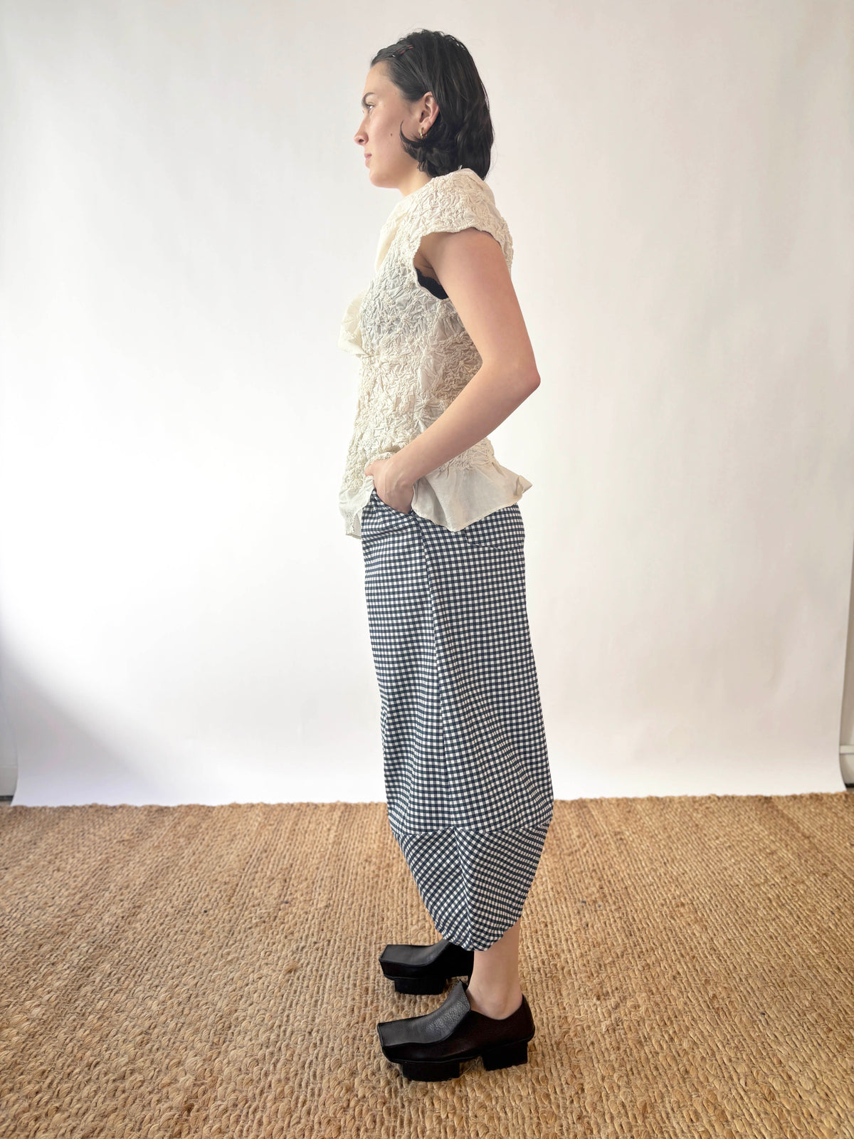 Nova Denim Blue Gingham Check
