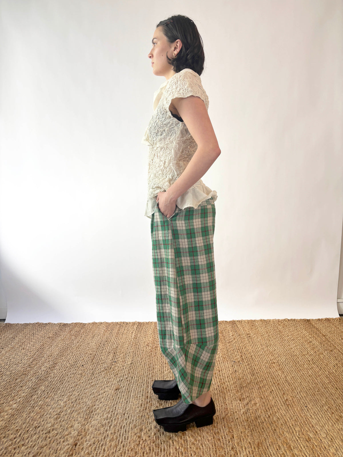 Alpha Green Check Pant