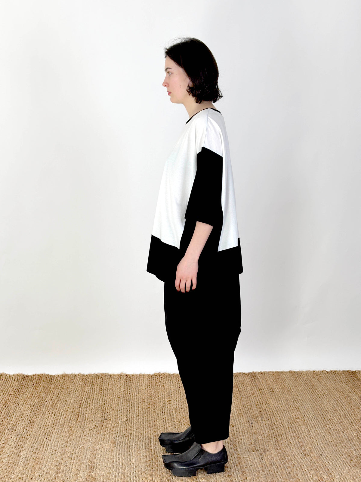 Maja Ivory Black Patch Top