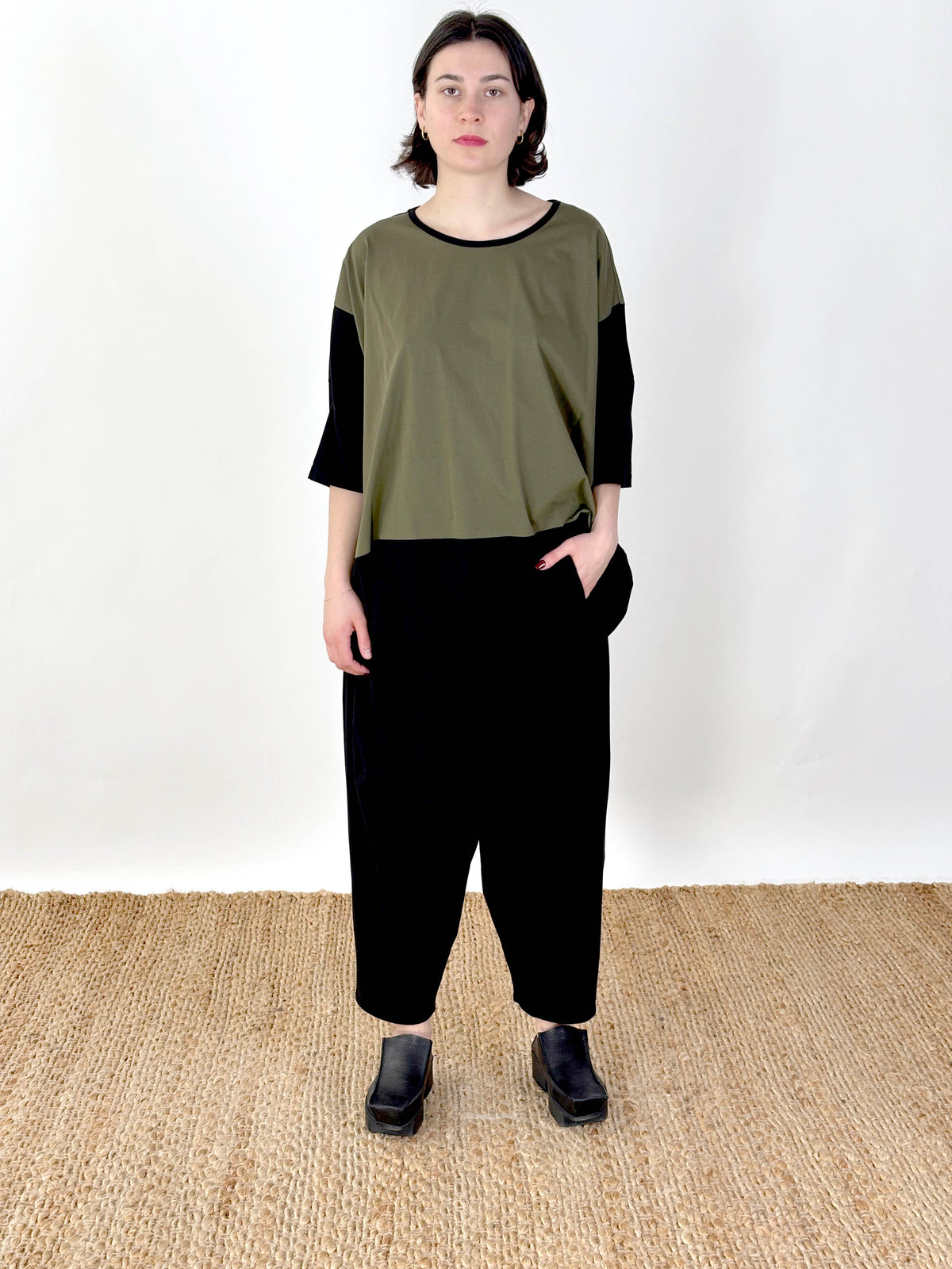 Maja Caper Black Patch Top