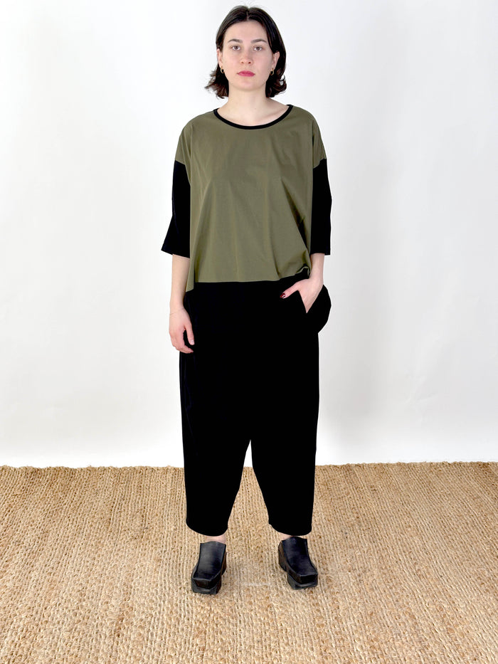 Maja Caper Black Patch Top