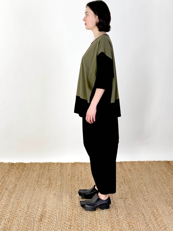 Maja Caper Black Patch Top