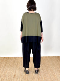 Maja Caper Black Patch Top