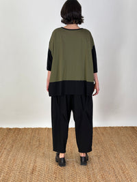 Maja Caper Black Patch Top