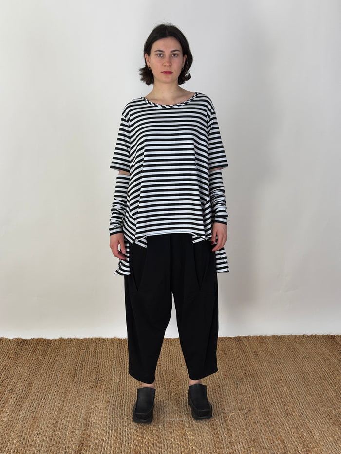 A Big T-Shirt- Black&White Stripe