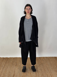 A Big T-Shirt- Black&White Stripe