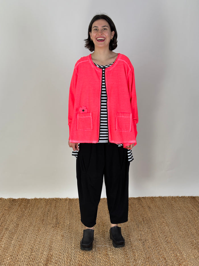 Wide Long Jacket- Coral
