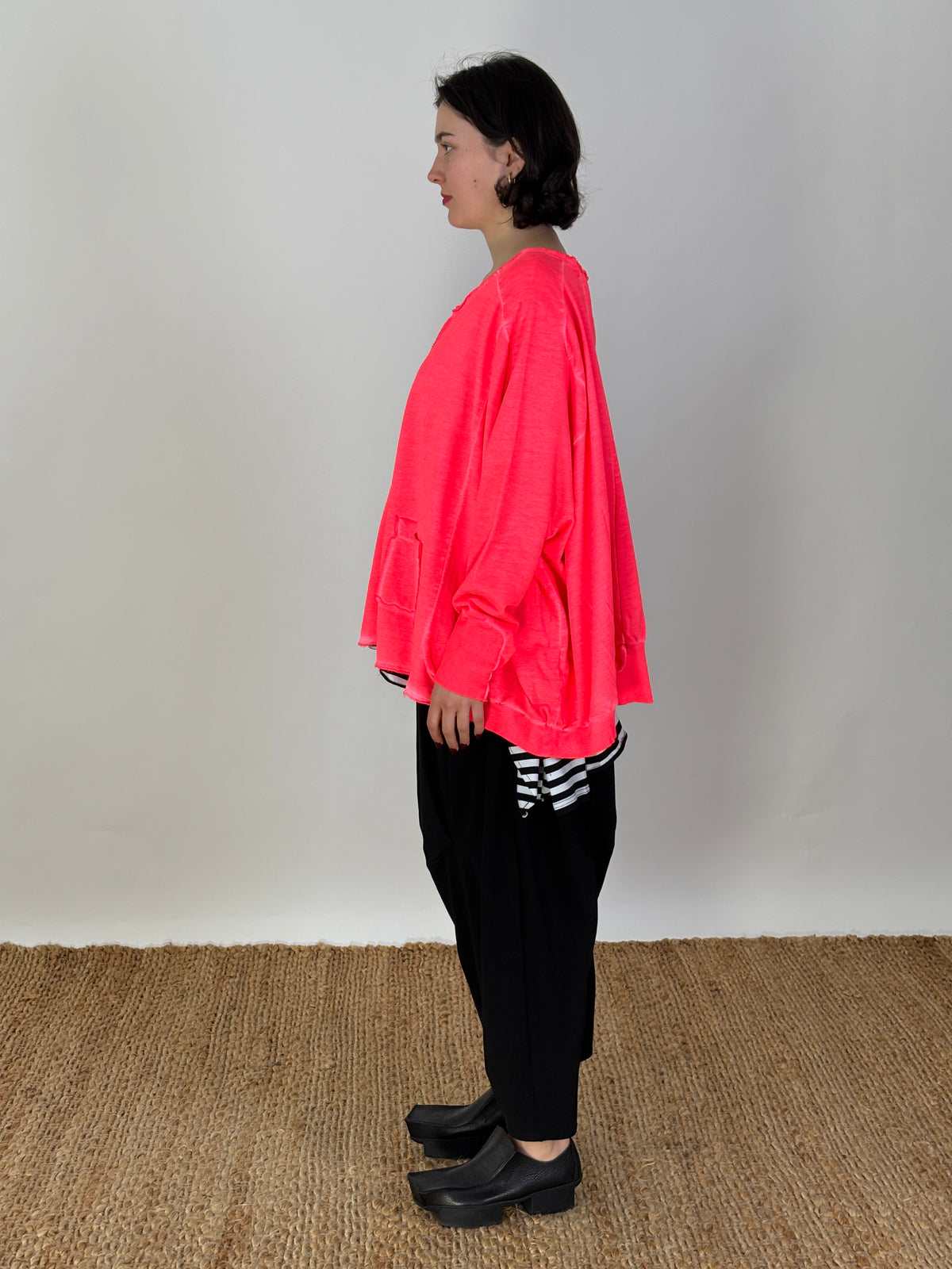 Wide Long Jacket- Coral