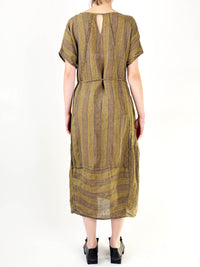 Maddi Olive Stripe Dress