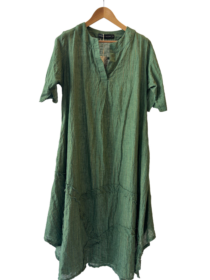 Lucille Green Stripe Dress