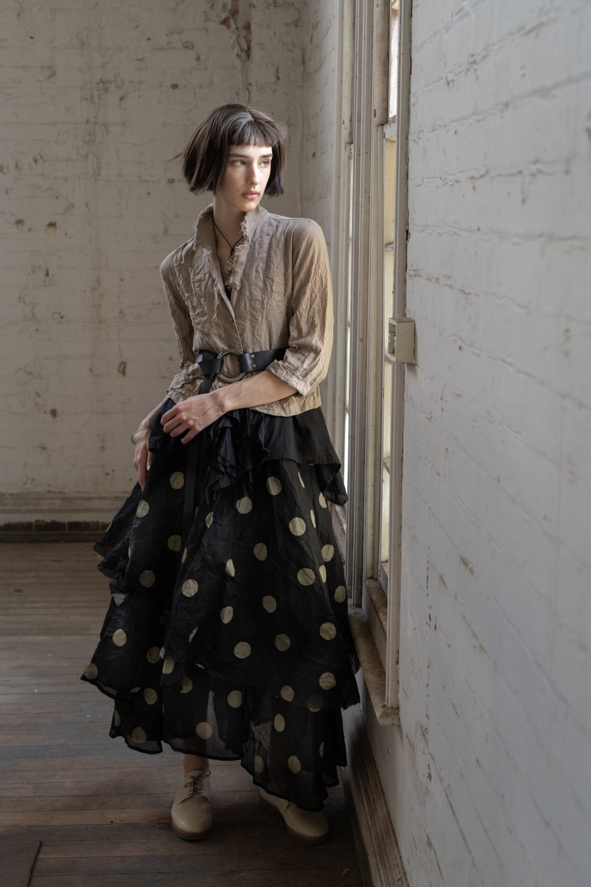Dotto Layer Skirt Black
