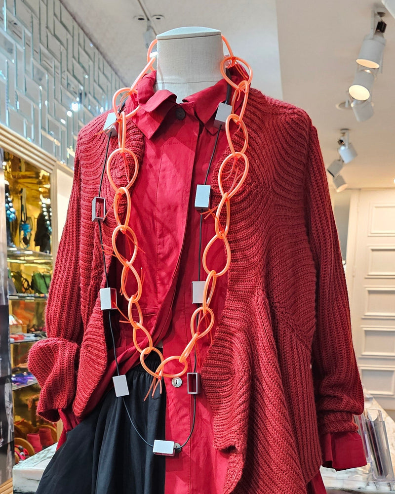 RG179 - Fiocco Necklace in Fluro Orange