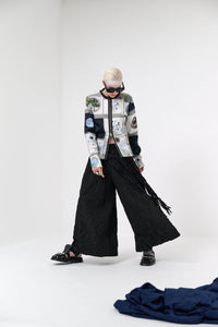 Zip Front Print Shirt