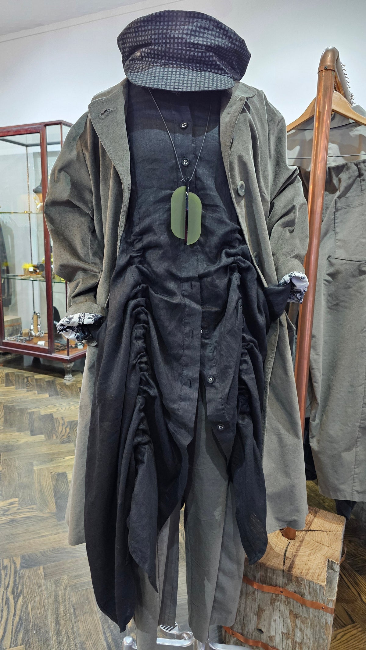 Sabi Black Gather Dress