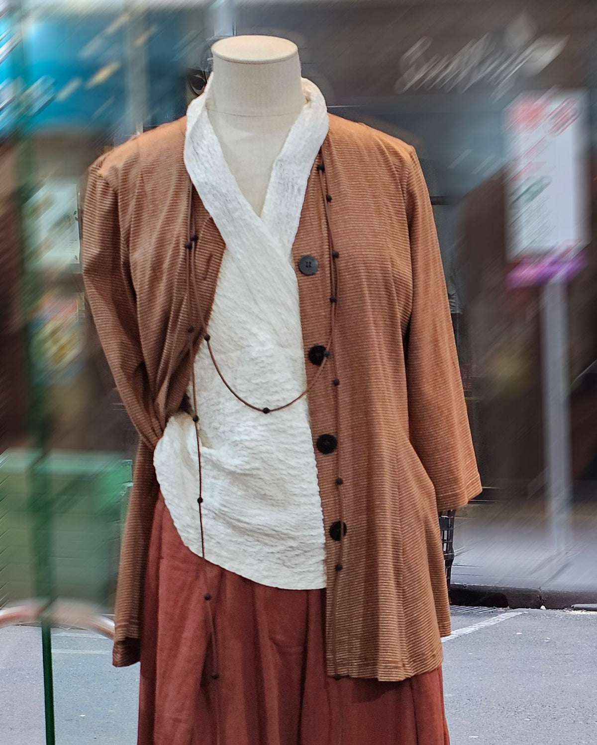 Becca Copper Stripe Cardigan