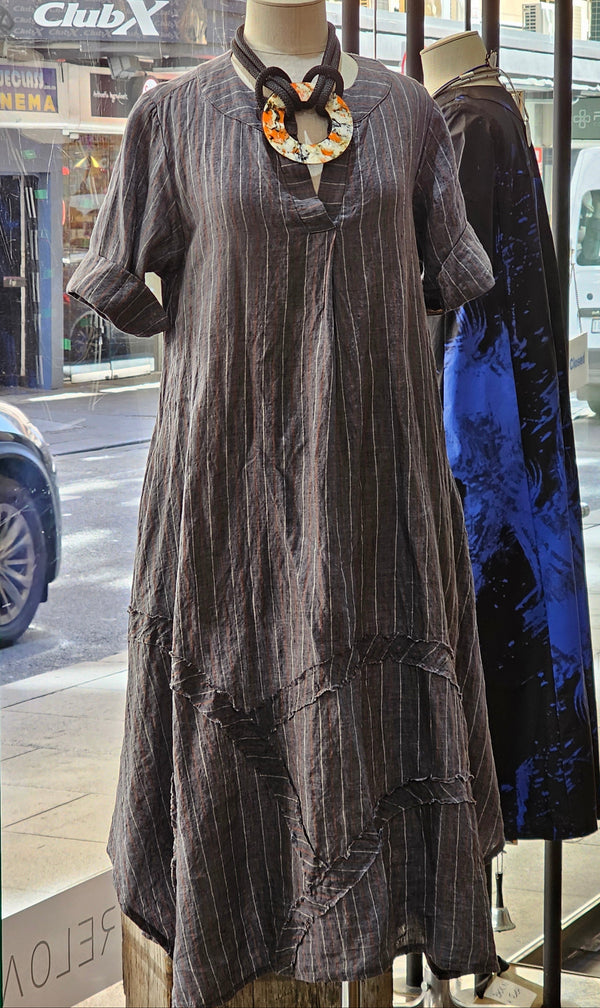 Lucille Blue Stripe Dress