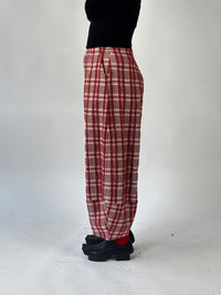 Supernova Red Check Pant