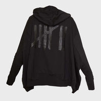 Wide Short Jacket Black Print