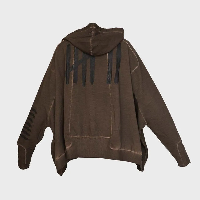 Wide Short Jacket Chocolate Print