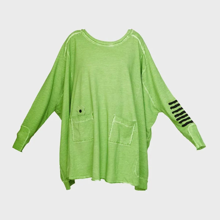 New Wide Long Sweat Pistachio Print