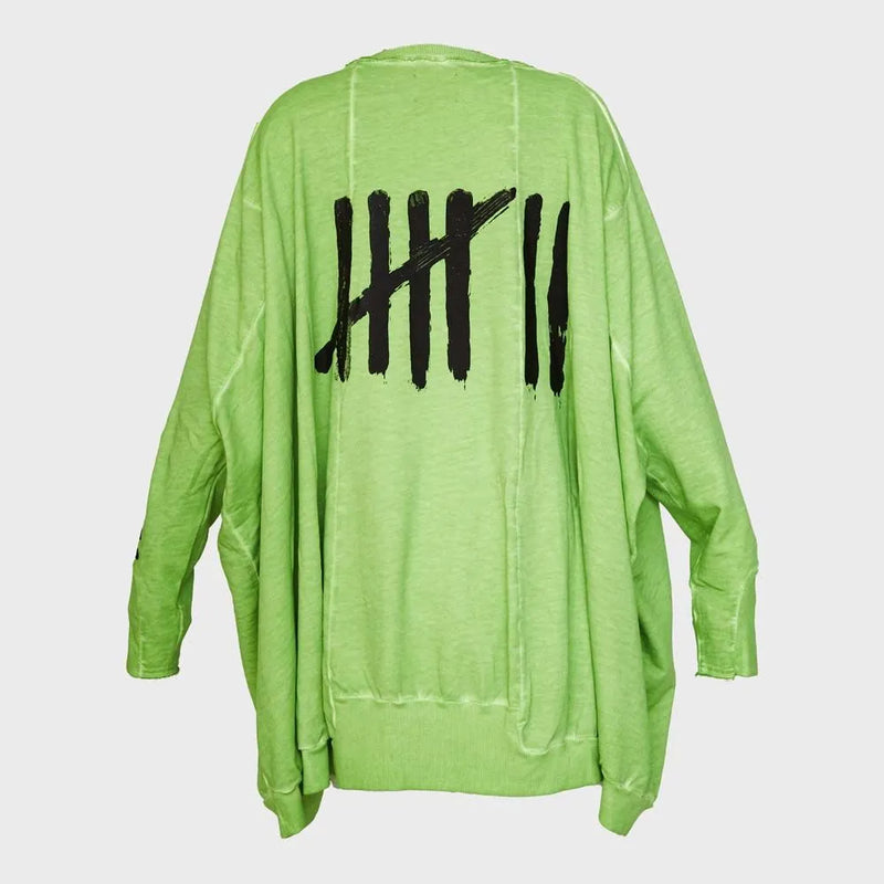 New Wide Long Sweat Pistachio Print