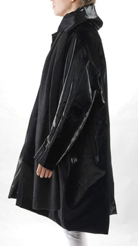 RBW24-3421202 Scarf Coat in Black