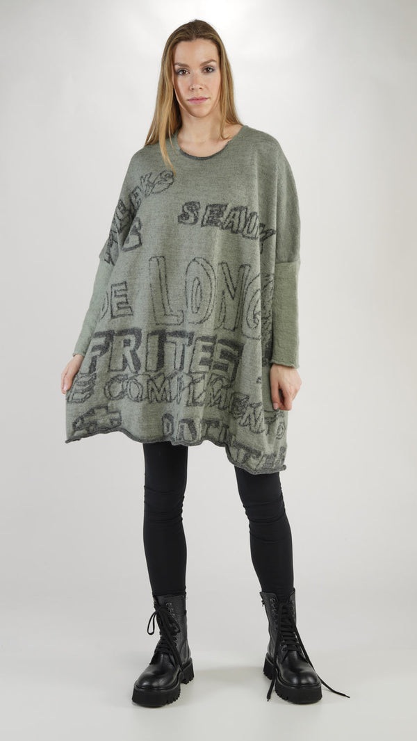 Frites Sage Graphic Tunic