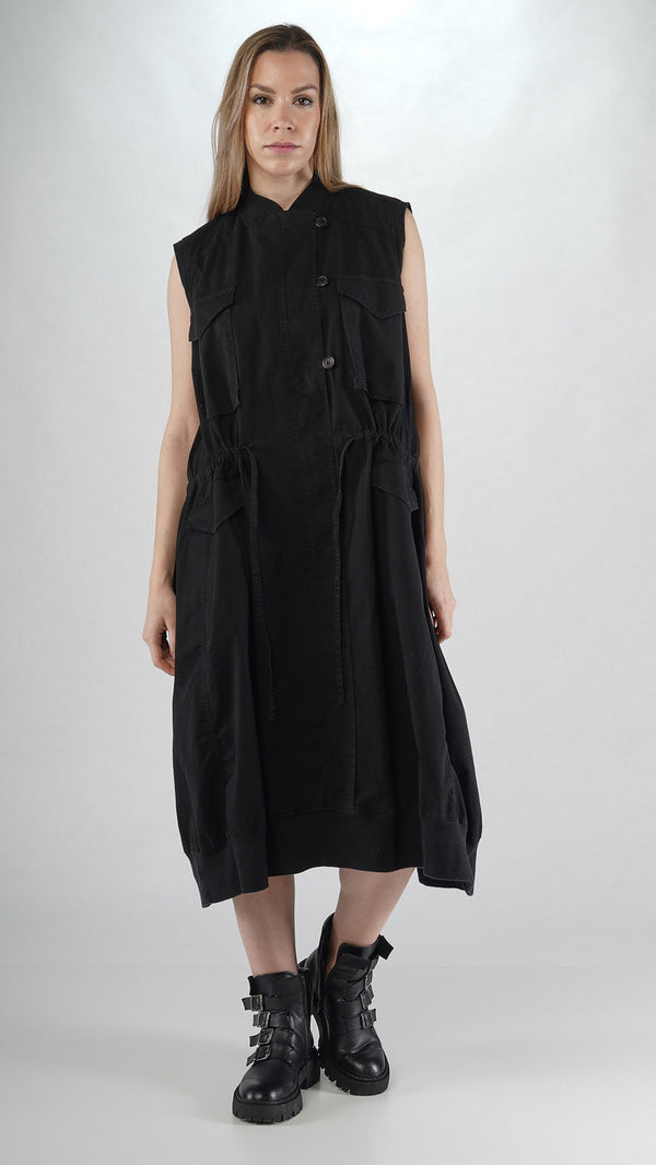 3200903 Cargo Smock Dress in Black