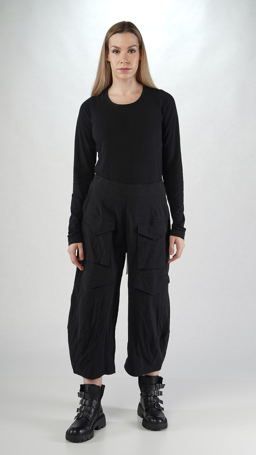 341 0104 Rynne Trousers in Black Stripe