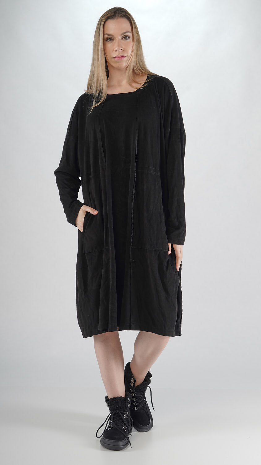 342 0904 Moleskin Dress in Black