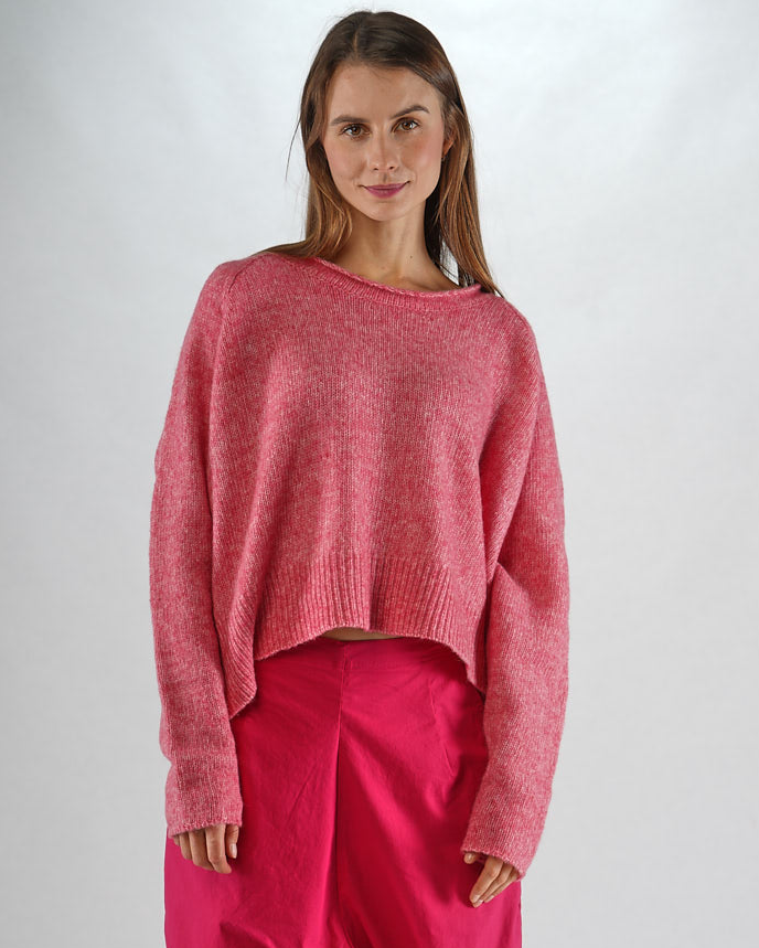 348 0702 Lotus Crop Pullover